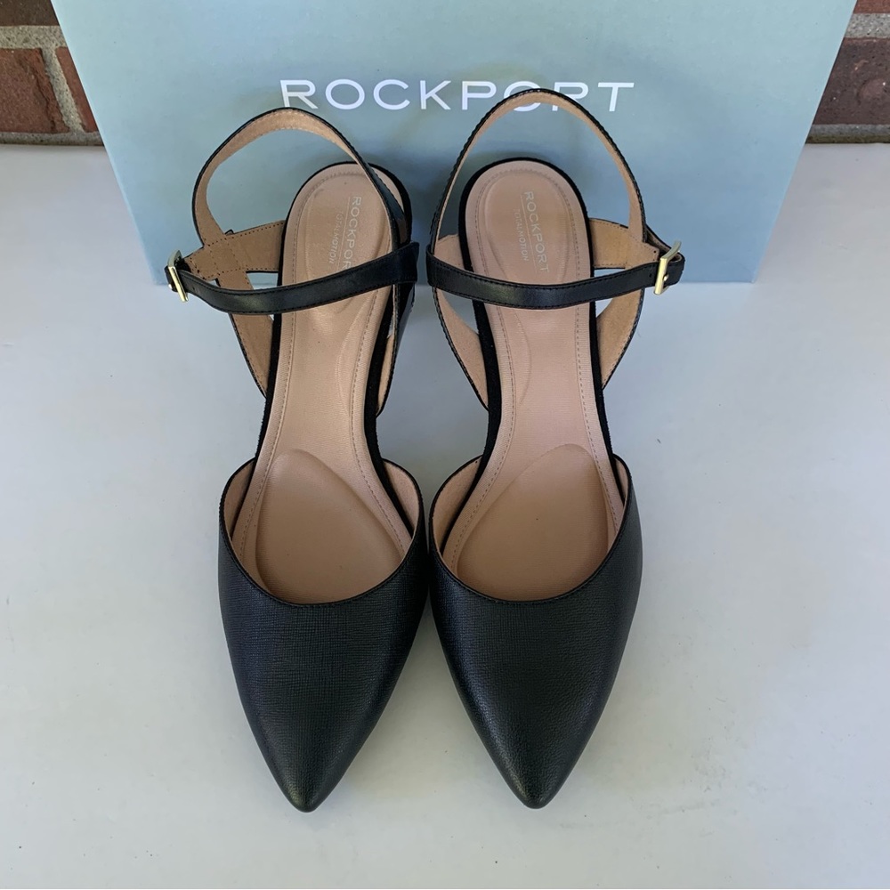 Rockport Womens Total Motion Black Sheehan 2 Piece Pointed Toe Heels US 10 M - Picture 4 of 11